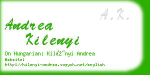 andrea kilenyi business card